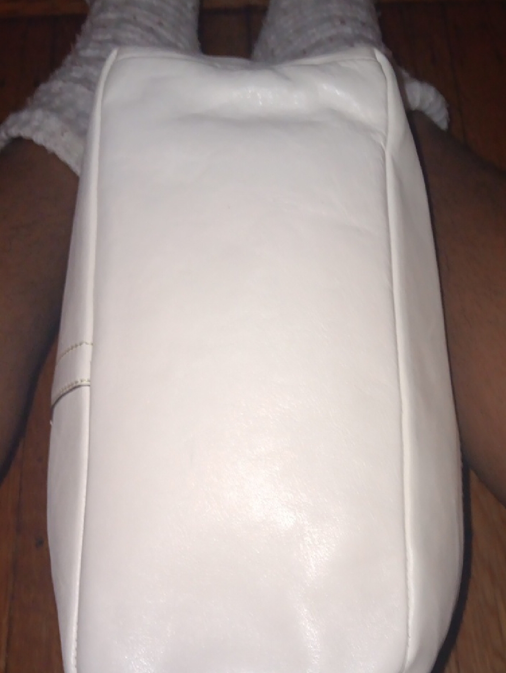 Coach Two-Tone Yellow & White Leather Shoulder Bag - Picture 4 of 6